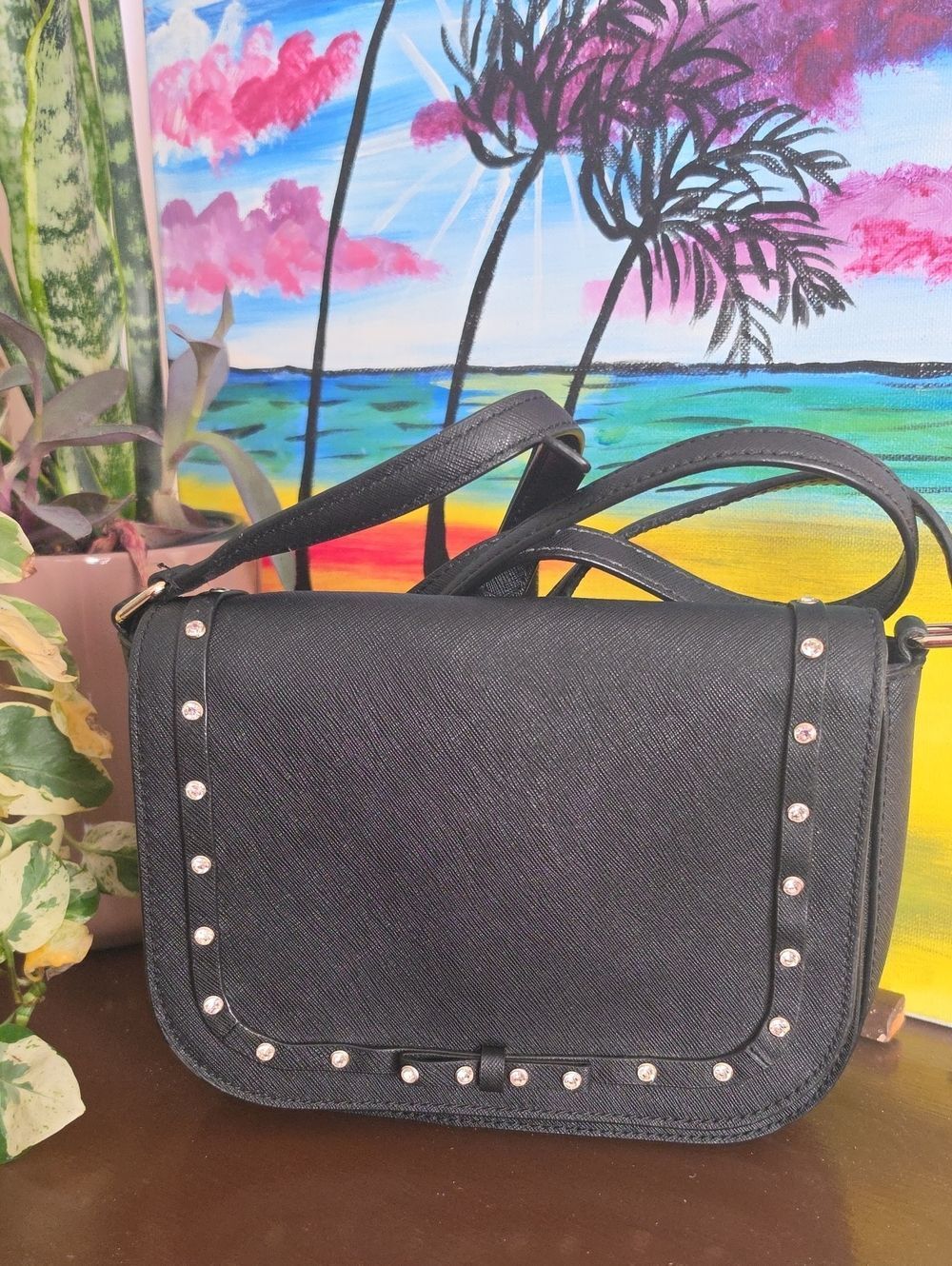 kate spade Black Studded Crossbody Bag